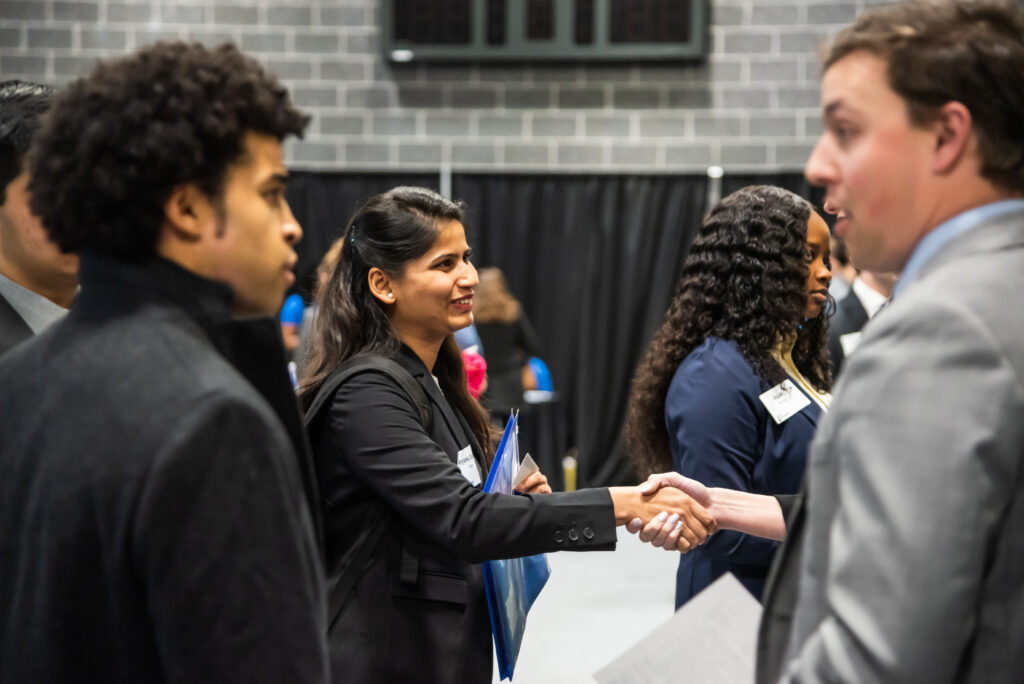 Student and Employer Shaking Hands